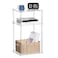HMYHUM Acrylic End Table 14 L x 115 W x 232 H Clear Lucite Side Table for Small Spaces Nightstand Bedside Table for Living Room Bedroom 3 Tier Clear