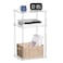 HMYHUM Acrylic End Table 14 L x 115 W x 232 H Clear Lucite Side Table for Small Spaces Nightstand Bedside Table for Living Room Bedroom 3 Tier Clear