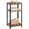 Yaheetech Large 3Tier Tall End Table 30 Inches High Side Table with Wooden Shelves Strong Metal Frame for Living Room Small Space 12 x 16 x 295 inchesRustic Brown