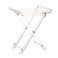 Designstyles Acrylic Folding Tray Table Modern Chic Accent Desk Kitchen and Bar Serving Table Elegant Clear Design Curved Top