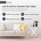 Designstyles Acrylic Folding Tray Table Modern Chic Accent Desk Kitchen and Bar Serving Table Elegant Clear Design Curved Top
