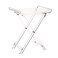 Designstyles Acrylic Folding Tray Table Modern Chic Accent Desk Kitchen and Bar Serving Table Elegant Clear Design Curved Top