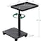 XNSDXV C Table End Table Adjustable Height 360Swivel TV Tray Table for Small Spaces Couch Tables That slide under C Shaped Side Tables living room and bedroom for Sofa BedChair Snack 1 Black