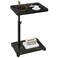 XNSDXV C Table End Table Adjustable Height 360Swivel TV Tray Table for Small Spaces Couch Tables That slide under C Shaped Side Tables living room and bedroom for Sofa BedChair Snack 1 Black