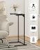 TUTOTAK C Shaped End Table Tray Table Small Side Table 287 inch Tall Couch Table Tv Tray Sofa Table Living Room Bed Room Black TB01BK071