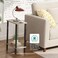 TUTOTAK Small Side Table Narrow End Table Skinny Sofa Table Slim Nightstand Couch Table Living Room Bed Room Greige TB01BG062