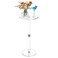 Cilinta 98 Round Clear Acrylic End Table Modern Small Space Side Table for Living Room Bedroom Office Outdoor Sturdy Easy to Install MultiPurpose