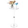 Cilinta 98 Round Clear Acrylic End Table Modern Small Space Side Table for Living Room Bedroom Office Outdoor Sturdy Easy to Install MultiPurpose
