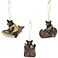 Slifka Sales Co. 3 Piece Lodge Bear Fishing and Canoeing Hanging Ornaments Set