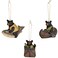 Slifka Sales Co. 3 Piece Lodge Bear Fishing and Canoeing Hanging Ornaments Set