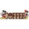 Open Road Brands Disney Mickey Mouse and Minnie Mouse Coffee Wood Tabletop Decor Adorable Mickey Mouse Decoration to Hang or Display
