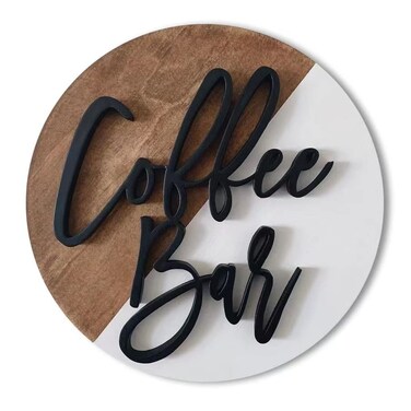 Lavender Inspired Modern Farmhouse Boho Wall Decor 3D Coffee Cutout Sign 10 Tiered Tray Decor Coffee Lover Gift