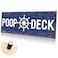 Jetec POOP DECK Sign Nautical Nursery Wall Decor Rustic Beach Bathroom Wood Sign Nautical Boat Decor Ocean Coastal Theme Decorations for Home Hanging for Ocean Bathroom 157 x 59 InchBlue