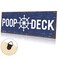 Jetec POOP DECK Sign Nautical Nursery Wall Decor Rustic Beach Bathroom Wood Sign Nautical Boat Decor Ocean Coastal Theme Decorations for Home Hanging for Ocean Bathroom 157 x 59 InchBlue