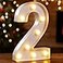 DyingSwan LED Marquee Numbers Small Light Up Numbers for Party 858 Inch Battery Powered Lighted Number for Birthday Night Light Table or Home Decor Number 2