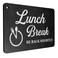 OriginDesigned Lunch Break Hanging Sign Be Back Soon Notice Blackboard