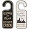 Open Road Brands Harry Potter DoubleSided Reversible Wood Door Hanger Wizards at Work and Hogwarts Vistors Welcome