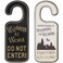 Open Road Brands Harry Potter DoubleSided Reversible Wood Door Hanger Wizards at Work and Hogwarts Vistors Welcome