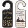 Open Road Brands Harry Potter DoubleSided Reversible Wood Door Hanger Wizards at Work and Hogwarts Vistors Welcome