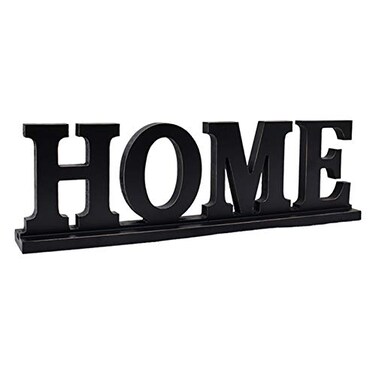 YK Decor Wood Home Letter Sign Free Standing Cutout Home Word Decorative Home Table Sign for Home Decor