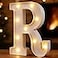 DyingSwan Small Led Marquee Letters Light Up Letters 858 Inch Led Letter Lights Battery Powered Lighted Sign for Table Party Birthday Christmas Decor Letter R