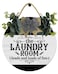 Hilonret Laundry Room Loads Of Fun SignCute DecorRustic Round Wooden WreathNew Home Housewarming Gift For All Seasons Spring Summer Winter Autumn Fall