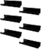 Sooyee 6 Pack Black Floating Shelves 15 Inch Acrylic Shelves Wall Mounted Bookshelf Invisible Picture Ledge Display Shelves