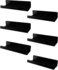 Sooyee 6 Pack Black Floating Shelves 15 Inch Acrylic Shelves Wall Mounted Bookshelf Invisible Picture Ledge Display Shelves