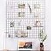 COSYKITS Yash Metal Wire Grid Panel Display Organizer Postcard Wall Artwork Display for Home Office Living Room Dorm Room Kitchen Storage Grid Wall 374 X 177 Pack of 2 Pcs Black