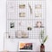 COSYKITS Yash Metal Wire Grid Panel Display Organizer Postcard Wall Artwork Display for Home Office Living Room Dorm Room Kitchen Storage Grid Wall 374 X 177 Pack of 2 Pcs Black