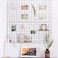 COSYKITS Yash Metal Wire Grid Panel Display Organizer Postcard Wall Artwork Display for Home Office Living Room Dorm Room Kitchen Storage Grid Wall 374 X 177 Pack of 2 Pcs Black