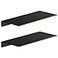 Danpoo 12 inch Metal Floating Shelves for Wall Organizer Storage Display Shelves for Bathroom Living Room Kitchen BedroomMatte Black 2Pack