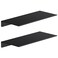 Danpoo 12 inch Metal Floating Shelves for Wall Organizer Storage Display Shelves for Bathroom Living Room Kitchen BedroomMatte Black 2Pack