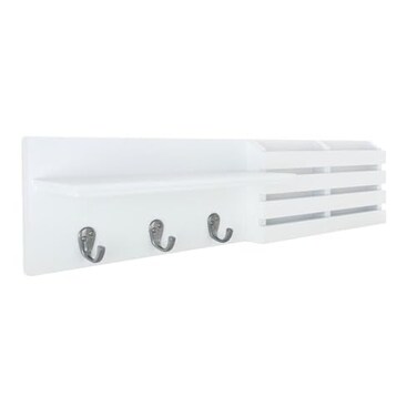 Kiera Grace kieragrace Sydney Mail Shelf 3 Hooks WALL Organization White