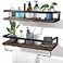 Uten Floating Shelves Wall Shelves Set of 2 Wall Mounted for Bathroom Bedroom Kitchen Bathroom Shelf with Towel Bar Sturdy Structure Easy Installation