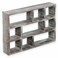 MyGift 9 Compartment Rustic Torched Solid Wood Shadow Box Wall Mountable Curio Display Case Freestanding or Floating Shelf for Collectible Figurines Succulents