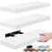 Sorbus Floating Shelves for Wall 16 Inch Floating Shelf for Kitchen Bedroom Living Room Bathroom Home Wall Decor Mounted Bathroom Shelves with Invisible Brackets White 3 Pack