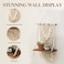 ANROYE Single Tier Macrame Boho Wall Hanging Shelf Handmade Bohemian Wooden Woven Plants Floating Shelves Decor Mini Chic Organizer for Bathroom Bedroom Western Home Nursery Storage Gift