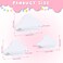 Tatuo 3 Pcs Floating Cloud Shelves for Wall White Wavy Small Floating Shelves for Bathroom Living Room Bedroom Corner Nursery Decor