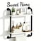Tinpin Bathroom Shelves Wall Mounted Rustic Farmhouse Pipe Shelves 2Tier Floating Shelf Wall Decor for Bathroom Kitchen Bedroom Living Room Thanksgiving Day 173in White