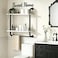 Tinpin Bathroom Shelves Wall Mounted Rustic Farmhouse Pipe Shelves 2Tier Floating Shelf Wall Decor for Bathroom Kitchen Bedroom Living Room Thanksgiving Day 173in White