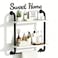 Tinpin Bathroom Shelves Wall Mounted Rustic Farmhouse Pipe Shelves 2Tier Floating Shelf Wall Decor for Bathroom Kitchen Bedroom Living Room Thanksgiving Day 173in White