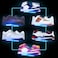 DILIBRA Set of 6 Floating Shoe Display Shelf with Lights Glow Color Changing Clear Acrylic Shoe Shelf for Wall Levitating Sneaker Shelves Wall Mount for Display Your Top Shoes Collection