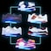 DILIBRA Set of 6 Floating Shoe Display Shelf with Lights Glow Color Changing Clear Acrylic Shoe Shelf for Wall Levitating Sneaker Shelves Wall Mount for Display Your Top Shoes Collection