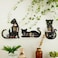 Artilady Crystal Shelf Display 3 PCS Black Cute Cat Floating Shelves for Halloween Wall Bedroom Decor Display Shelf for Crystals and Stones Witchy Room Decorations Gift for Cat Lover