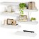Fixwal White Shelves 157in Floating Shelves Farmhouse Shelf Wall Decor for Bathroom Bedroom Living and Kitchen Set of 6