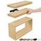Sorbus Floating Shelves for Wall Set of 3 Bathroom Shelves for Wall Storage Over Toilet Bedroom Farmhouse Decor 2 Floating Shelves with Invisible Brackets 1 Rectangular Box