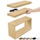 Sorbus Floating Shelves for Wall Set of 3 Bathroom Shelves for Wall Storage Over Toilet Bedroom Farmhouse Decor 2 Floating Shelves with Invisible Brackets 1 Rectangular Box