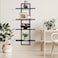 PHOENANCEE Floating Shelves for WallDisplay Hanging Shelf Set of 2Modern Decorative Plants ShelvesWood Home Decor Storage Chic for Living Room Bedroom Bathroom OfficeOak Frame2Tier Black