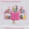 Demao for Toniebox 21 Shelf Magnetic Floating Shelf for Tonies Figures 1525pcs Display Shelves for Toniebox in Childrens Room Decoration Wall Mounted Rack for Tonies Figures StoragePink Castle